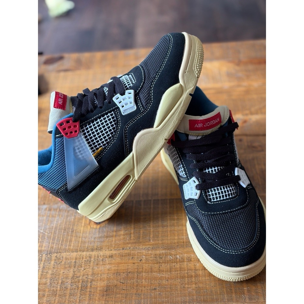 Jordan 4 Retro Union Off Noir Mens Size 8 Retro SP Shoes EUC Blue Black